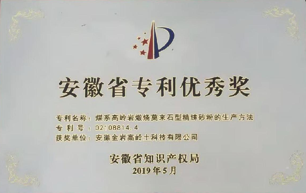 安徽省專利優(yōu)秀獎